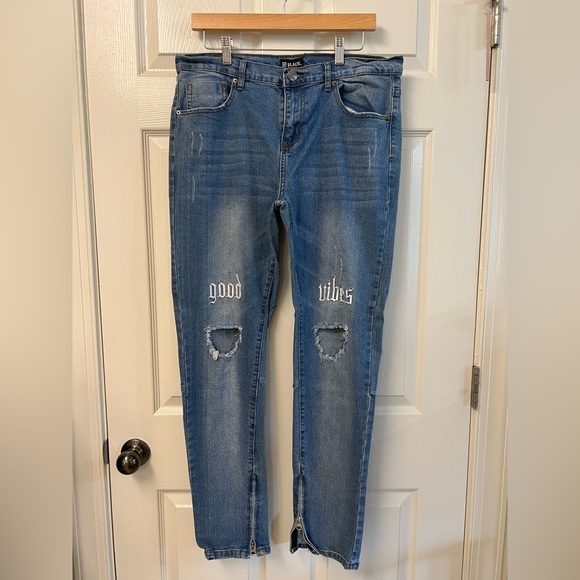 CJ Black Premium Men’s Denim Jeans “Good Vibes”, 34x32 - Picture 2 of 4